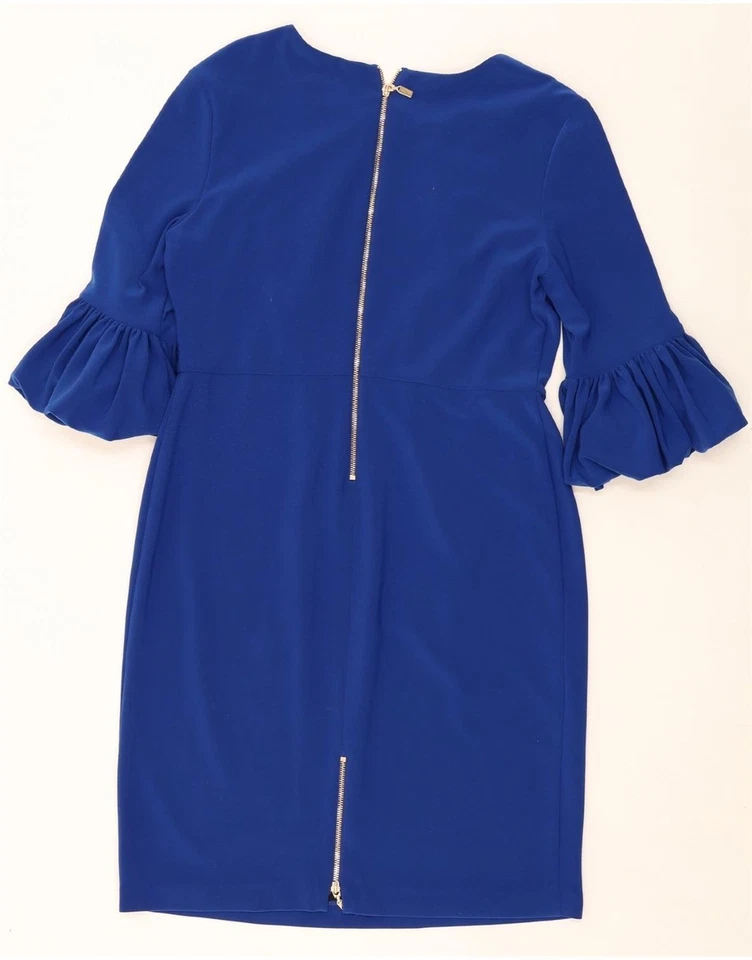 JOSEPH RIBKOFF Womens 3/4 Sleeve Sheath Dress UK 16 Large  Blue DF05 - Image 2 of 3