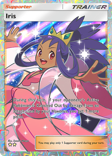Pokemon Pocket TCG Card Game 2 Star Full Art Supporter IRIS Mega Shine  Digital