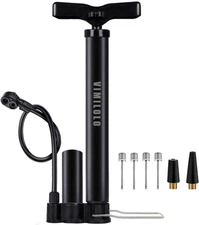 Bicycle Pump, Bike Floor Pump with Gauge Inflator for Presta and Schrader Valve