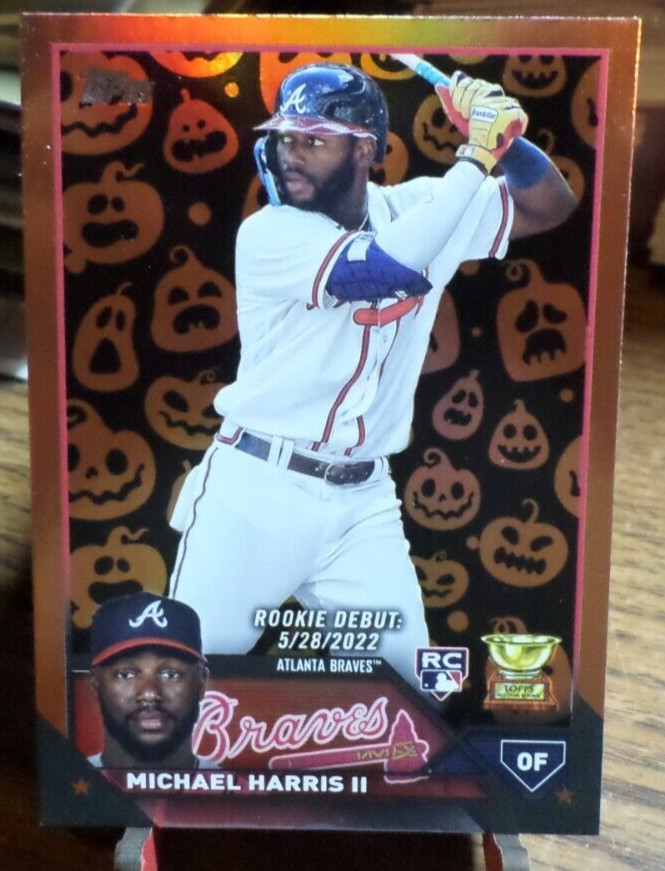 2023 Topps Update Michael Harris II Jack-O-Lantern Foil Rookie Debut #US225 RC