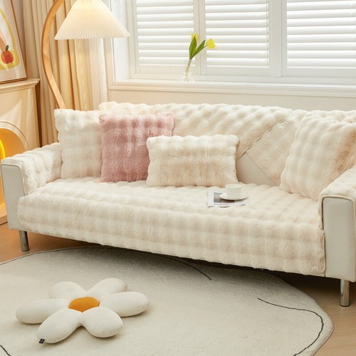 Universal Plush Armchair Sofa Cover Non-slip Sofa Mat Soft Sofa Blanket Couch - Picture 23 of 26