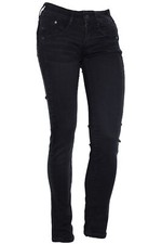 Herrlicher Gina Slim Stretchjeans Low Waist Denim Damen Röhrenjeans Schwarz Blau