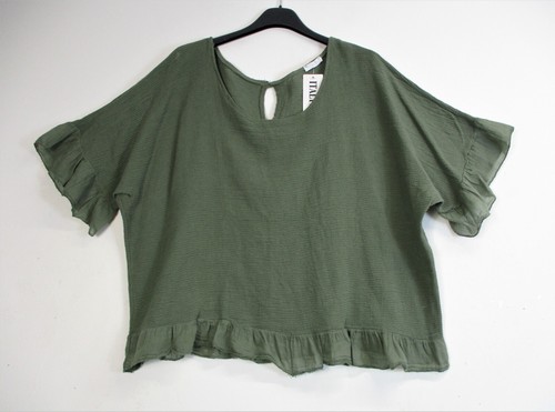 Top Lagenlook da donna 100% cotone stile SUmmer taglia unica: plus (16-20) - Foto 5 di 22