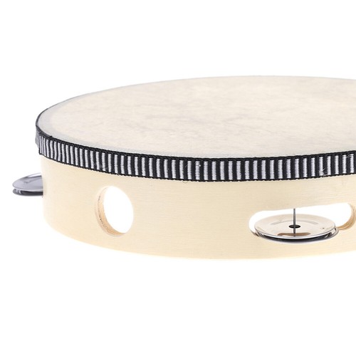 10 Pack 8 inch Tambourine Birch Handheld Tamborine Drum Round Percussion H6I6 - 第 10/10 張圖片