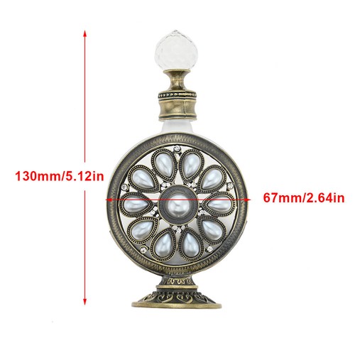 30ml Crystal Vintage Pearl Perfume Bottle Refillable Empty Container Gift Decor - Picture 10 of 10
