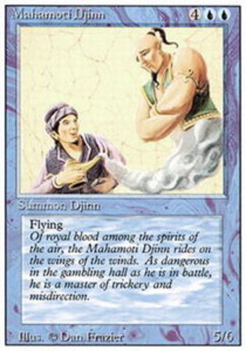 Moderate Play, French MTG Regular Mahamoti Djinn 3rd Edition Magic the Gathering - Picture 1 of 1