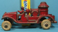 OLD FIRE PUMPER 4 1/2" LONG ALL ORIGINAL CAST IRON KENTON  NOW ON SALE  T122
