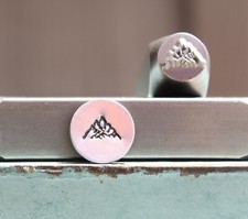 SUPPLY GUY 8mm Mountain Range 2 Metal Punch Design Stamp SGCH-539