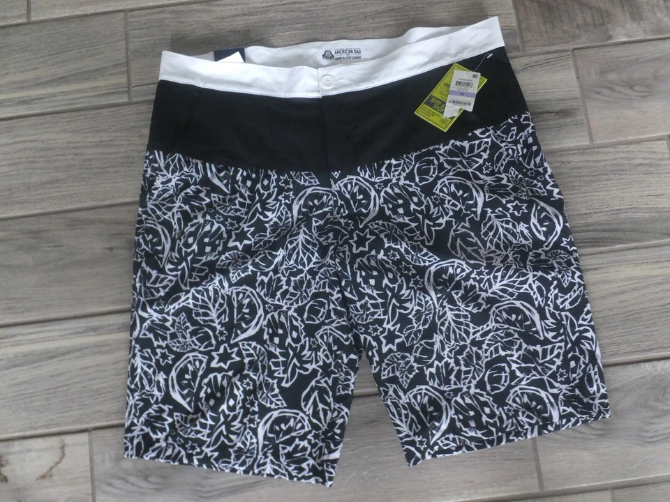 Pantalones Cortos American Rag Cie Para Hombres Negros 30 Nuevos Surf y City Board y Natación Playa Foto 2 de 4