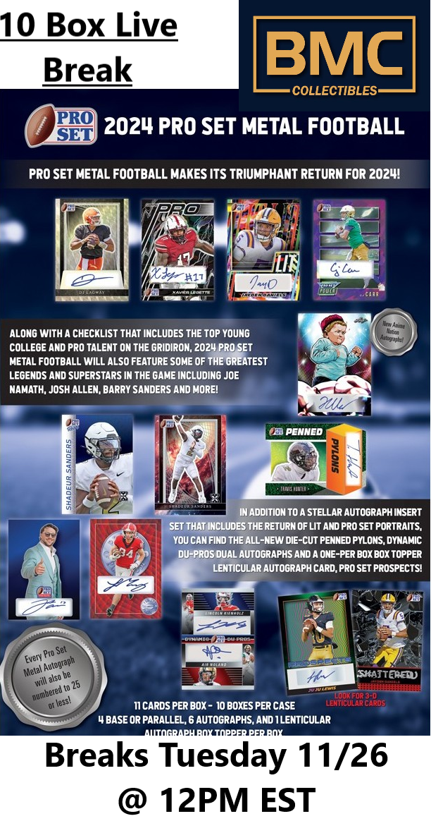 Michael Pratt 2024 Leaf Pro Set Metal Football 1x Case Break #15