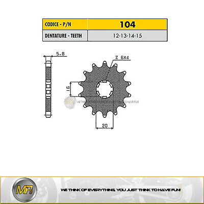 Sunstar 10412 12-Teeth 420 Chain Size Front Countershaft Sprocket