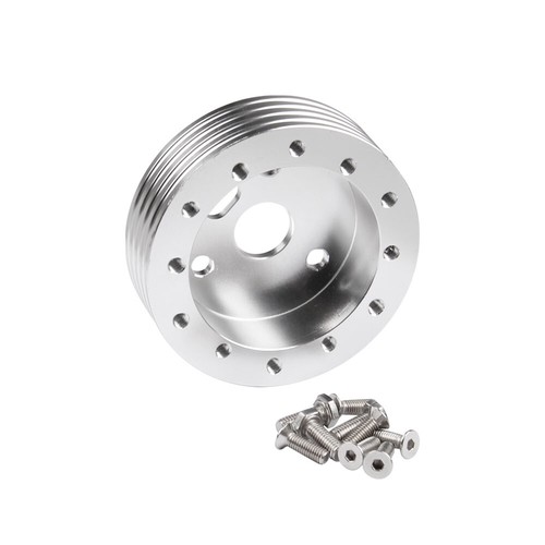 Silver 0.5" Hub for 5 & 6 Hole Steering Wheel to Grant 3 Hole Adapter Boss 1/2" - Picture 3 of 8
