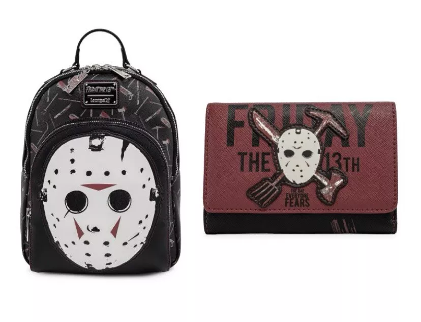 Friday The 13th Jason Mask 11 Mini Backpack With Pull Out Meat Cleaver  Coin Purse