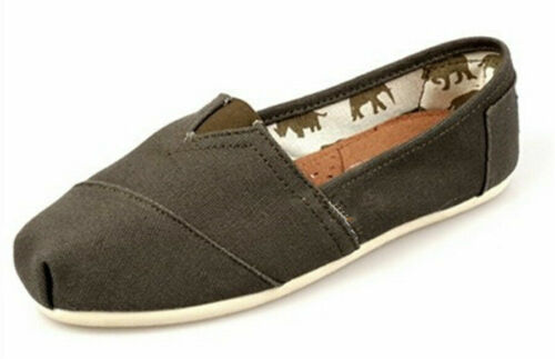 Zapatos TOM Unisex Informales Planos Lisos Lona Ocio Mocasín Zapatos Talla Grande - Imagen 4 de 28