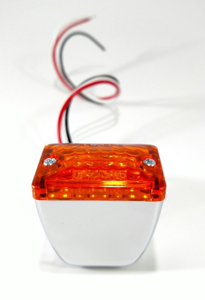 Amber 9-LED Chrome Metal Bullet Turn Signal Light Car Truck