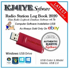 Computer Radio Log Book Database Software v4.7b on USB Flash Drive - KJ4IYE
