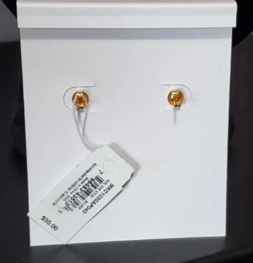 Aretes Michael Kors Mal de Ojo Placa de Oro Amarillo Plata de Ley Foto 2 de 2
