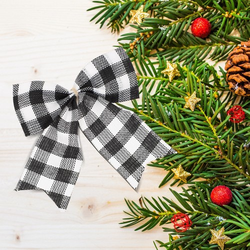 12 Pcs Fabric Bows Set Décoration De Nœud À Carrefour Noir Blanc Arcs vendre