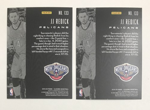 Lote de 2 tarjetas Panini Illusions Basketball JJ Redick Pelicans Emerald 2019-20 #133! - Imagen 2 de 2