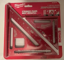 Milwaukee 7 in. Rafter Square and 4-1/2 in. Trim Square Set - New in package