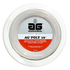 AG Poly 16 Polyester Tennis String Reel-White