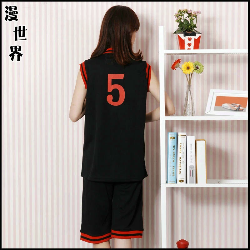 Camiseta deportiva Kuroko's Basket Gakuen Aomine Daiki No.5 Cosplay Uniforme Trajes deportivos Nueva Foto 4 de 4