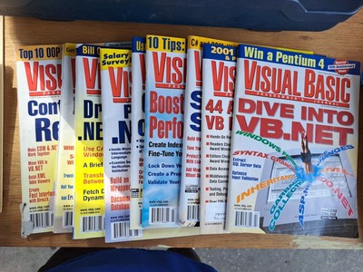 Visual basic programmers journal lot of 9 year 2001