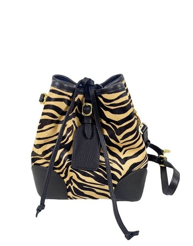 ITALIAN CALF LEATHER BUCKET BAG SHOULDER CROSSBODY BAG by IT BAGS- MADE IN ITALY - Picture 5 of 12