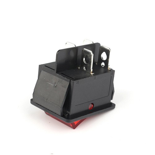 Red Light DPST ON/Off Snap in Boat Rocker Switch 4 Pin 16A/250V TUV List - Picture 3 of 5