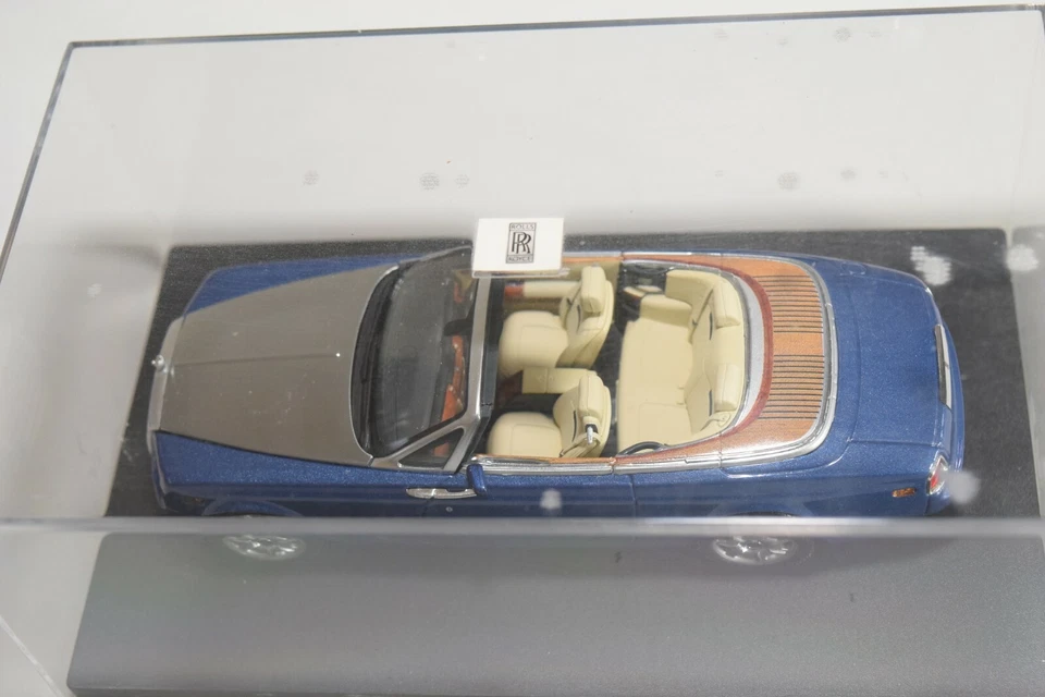 * 1:43 MINICHAMPS ROLLS ROYCE PHANTOM DROPHEAD COUPE 2007 BLUE PROMO MIB RARO - Immagine 4 di 4