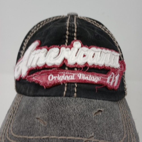Cappello Berretto Americana Ordinal Vintage 2001 NYC KB Ethos Distressed Regolabile - Foto 3 di 12