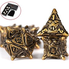 DND Dice Metal Dice 2 Sets Dungeons and Dragons Dice Set 7 Sided Polyhedral D&D