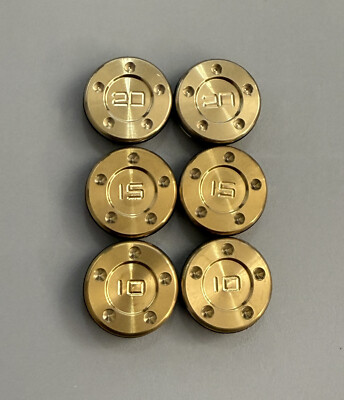1 Pair 10g, 15g or 20g Gold Putter Weights Fits Titleist Scotty Cameron