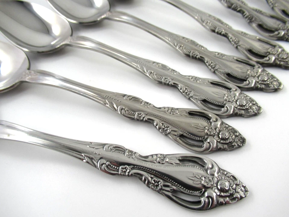 Imperial International CHALMETTE 8 cucharaditas cubiertos de acero inoxidable Corea Foto 2 de 4