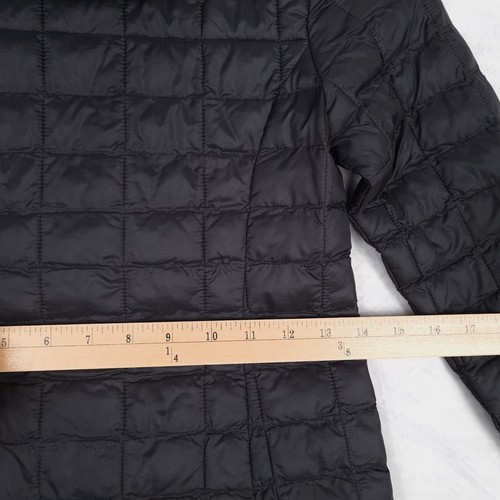 The North Face Thermoball Jacket Girls Small 7/8 Black Hooded Quilted Puffer - Picture 19 of 24