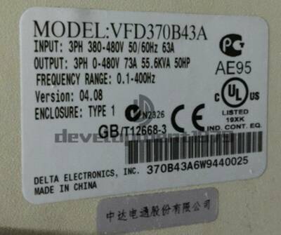 1PC New Delta VFD370B43A Variable Speed AC Drive Inverter Expedited Shipping