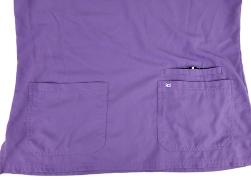 Koi Next Gen Purple Scrub Top Women's Size M Great Pockets Excellent Condition - Picture 10 of 15