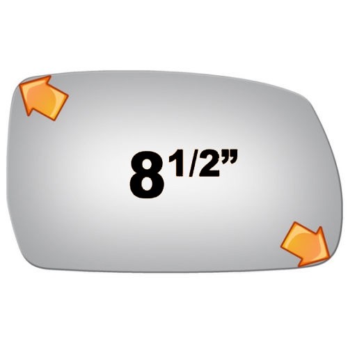 Mirror Glass + Adhesive For 10-15 Hyundai Tucson Passenger Side Replacement - Picture 2 of 4