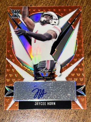 JAYCEE HORN 2021 Leaf Valiant AUTOGRAPH #32/50 Carolina Panthers