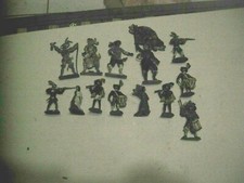 LOTTO 13 SOLDATINI MEDIEVALI- TONDI (MERTEN) E PIATTI- H 4/6 CM -STAGNO