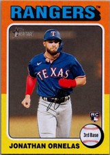 2024 Topps Heritage #421 Jonathan Ornelas RC Texas Rangers