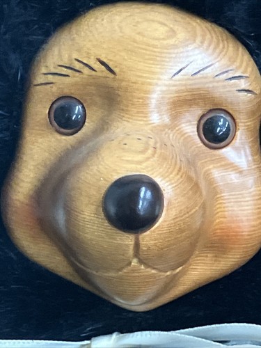 Applause 1988 ROBERT RAIKES Schwarzbär Plüsch Holz Gesicht Füße signiert gelenkig - Bild 11 von 11