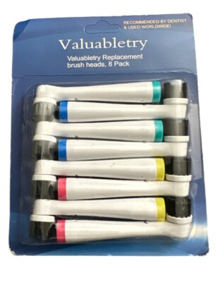 Replacement Brush Heads 8 count Refills For ORAL B ELECTRIC Toothbrush White