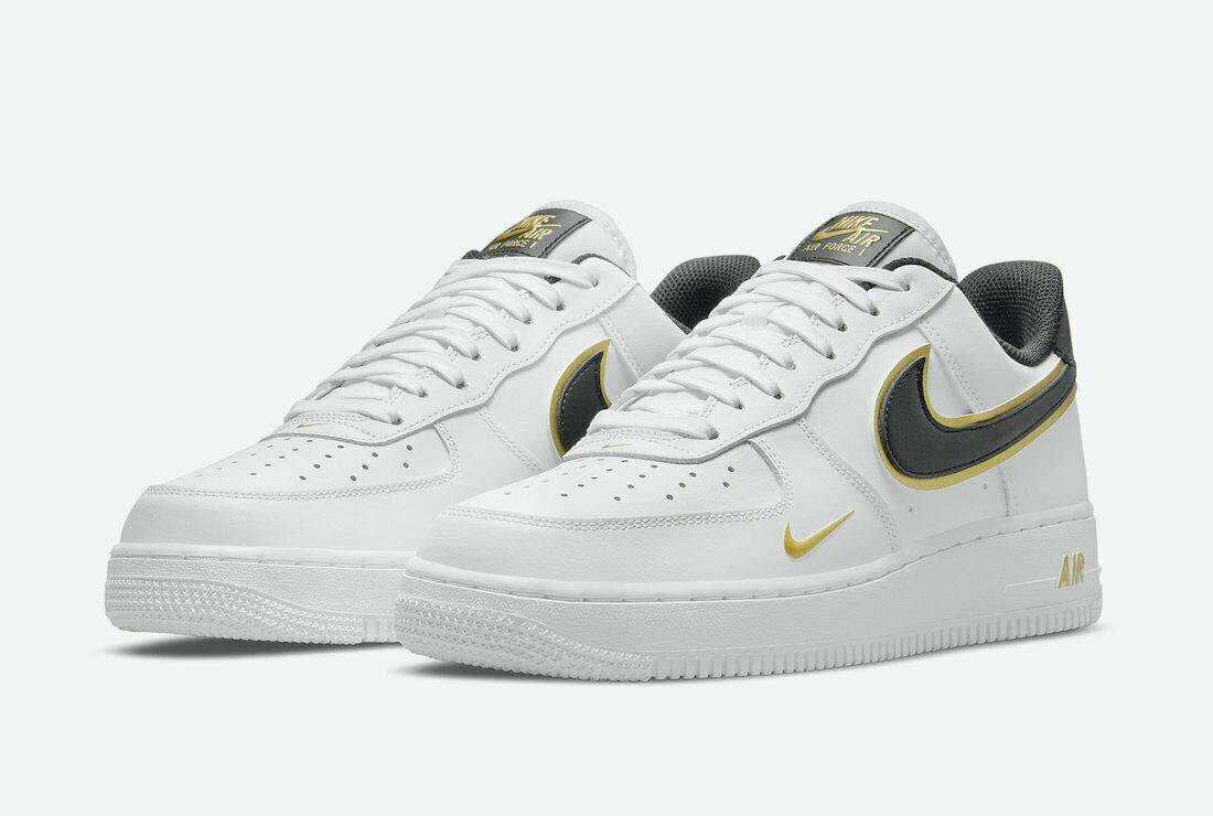 Refrigerar Reductor Recomendado Nike Air Force 1 &#039;07 LV8 Men&#039;s Size 14 White /Black-Metallic Gold  DA8481-100 | eBay