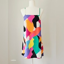 A NEW DAY Size XS Women's Multicolored Summer Mini Dress With Adjustable Straps