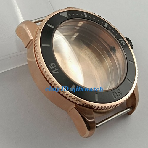 43mm Reloj Estuche Negro Bisel Inserto Ajuste ETA 2836 Miyota 8215 821A DG2813 Movimiento - Imagen 8 de 15