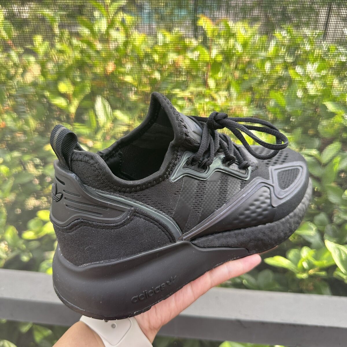 Adidas ZX 2K Boost Triple Black Kid's Athletic Shoes FW8264 Adidas ZX 2K Boost Triple Black Kid's Athletic Shoes FW8264