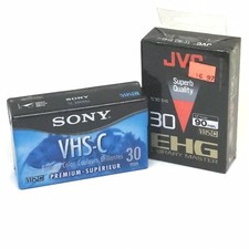 Lot of 2 VHS-c Video Cassette Tape TC-30 JVC Sony Camcorder Sealed New FREE SHIP