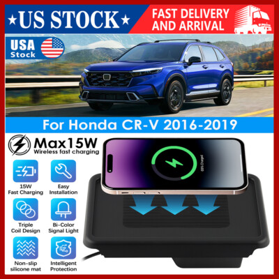 #ad #ad Car Wireless Charger Holder Phone Fast Charging Pad For Honda CR V 2017 2019 A $41.99