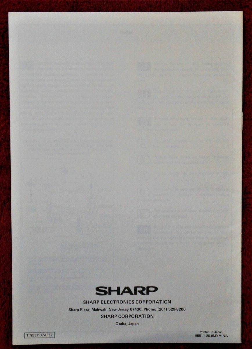 ORIGINAL** Sharp DX-110 CD Player Operation Manual | eBay